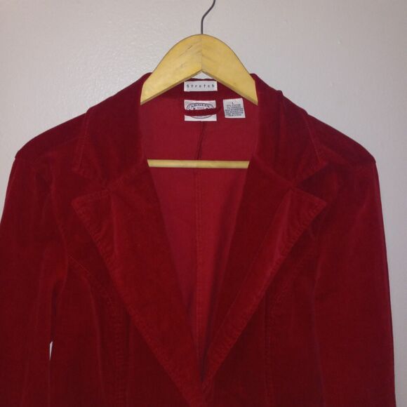 Vintage Carolina Blues Large Corduroy Blazer-2 Button-Notched Collar-Stretch-90s - Picture 2 of 8
